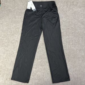 Brisira Womens M 29”Black Pull On Dress Pants With Pockets Spandex/Nylon Capsule